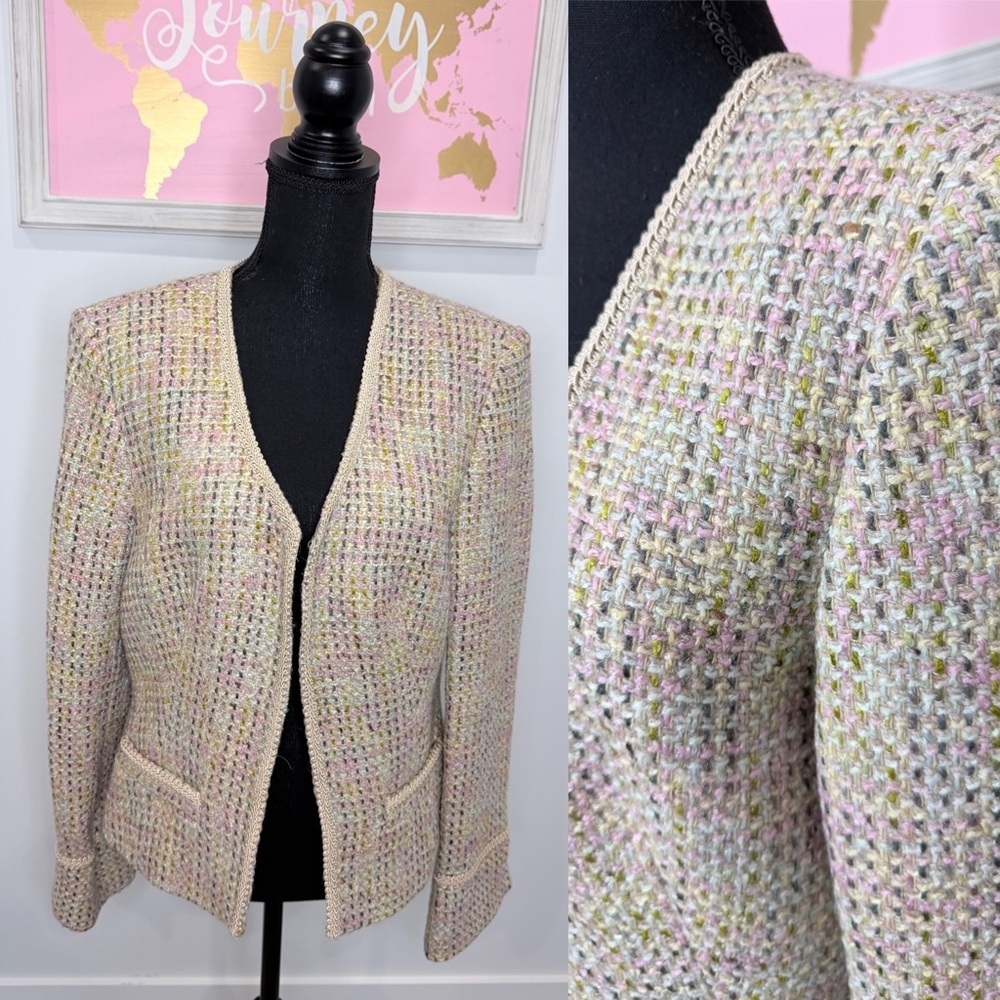 Georgiou Studio Multi Colored Wool Blend Blazer